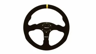 OBP Flat Disc Black Suede Steering Wheel 350mm Diameter