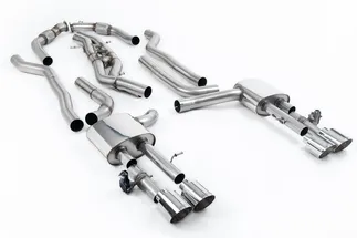 Milltek Twin 80mm Non-Resonated Catback For D5 Audi S8 (Long Wheel Base)(US/ROW)