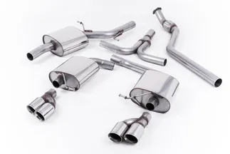 Milltek Resonated Quad Outlet Catback Exhaust System For B8 Audi A5 S-Line 2.0T