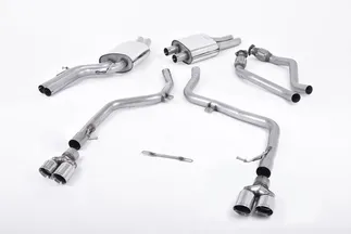 Milltek Non-Resonated Quad Outlet Race Catback For B8 Audi S5 3.0T (S Tronic)