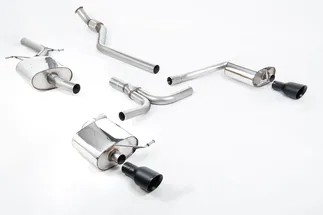 Milltek Resonated Dual Outlet Catback For B8 Audi A4 2.0T S Line (Manual) - Black
