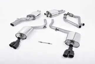 Milltek Resonated Catback Exhaust For B8 Audi S4 3.0T - Cerakote Black (EC Approved)