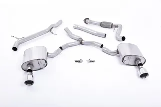 Milltek Non-Resonated Catback For B9 Audi A4 Quattro W/o Brace Bars (Non OPF/GPF)