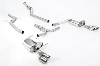 Milltek Quad Outlet Non-Resonated Catback For B8 Audi A4 2.0T S Line (Manual)