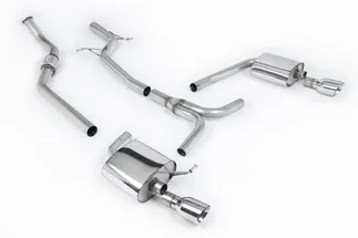 Milltek Dual Outlet Non-Resonated Catback For B8 Audi A4 2.0T S Line (Tiptronic)