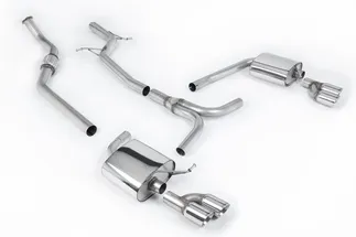 Milltek Quad Outlet Non-Resonated Catback For B8 Audi A4 2.0T S Line (Tiptronic)