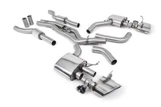 Milltek Twin 80mm Resonated Catback Exhaust System For C8 Audi RS6/RS7