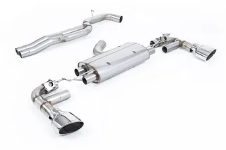 Milltek 80mm Non-Resonated Catback Exhaust For MK3 Audi TTRS (Non OPF/GPF) - Polished