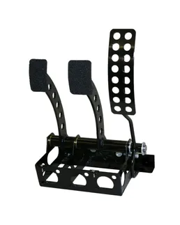 OBP Victory Floor Mounted Cockpit Fit 3 Pedal System - Flat Mild Steel Pedals