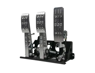 OBP Pro Race V2 Floor Mounted Bulkhead Fit 3 Pedal System - Silver