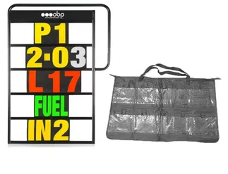 OBP Pit Board Frame, Numbers & Transport Bag