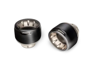Akrapovic Titanium Tail Pipe Set For 718 Porsche Cayman GT4 - Black Coated