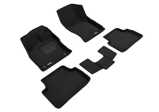 3D MAXpider Elegant Floor Mats For 19-24 VW Jetta - Black R1 R2 (3Pcs R2)