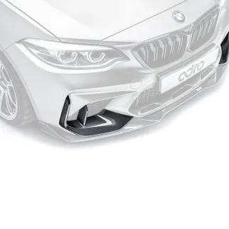 Adro Carbon Front Bumper Air Duct Cover Set For F87 BMW M2 Competition