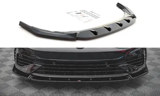 Maxton Design Front Splitter For VW MK8 Golf R - Gloss Black (V2)