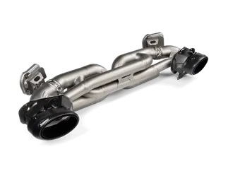 Akrapovic Titanium Slip-On Race Line For 992 Porsche 911 Turbo - Black Titanium Tips