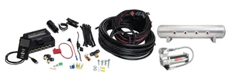 Air Lift 3P - (1/4 Air Line 4 Gal 7-Port Raw Aluminum Tank VIAIR 444C Comp)