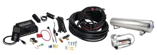 Air Lift 3P - (1/4 Air Line 4 Gal 5-Port Polished Aluminum Tank VIAIR 444C Comp)
