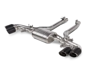 Akrapovic Titanium Slip-On Line Exhaust For Face Lift BMW X5M/X6M - Carbon Fiber Tips