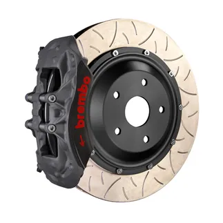 Brembo Pista 380x35x53a Fr Slotted T3 6 Pist 2PC BBK For Porsche Black-3K3.9083AX