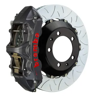 Brembo GTS 350x34 Fr Slotted T3 6 Piston 2PC BBK For Porsche Black - 1N3.8025AS