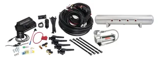 Air Lift 3H - (3/8 Air Line 5 Gal Raw Aluminum Tank VIAIR 444C Comp)