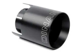 Dinan Double-Walled 4.5" Clamp-On Exhaust Tip (Black) - 4.5" Outlet, 3.25" Inlet