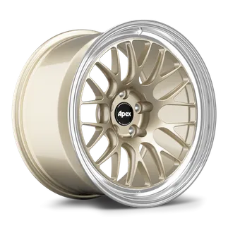 Apex ML-10RT Wheel 19x10.5 ET25 (5x120 / 72.56) - Gloss Motorsport Gold -Machined Lip