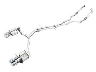AWE Non-Resonated SwitchPath Exhaust for Audi B9 S5 Sportback - Chrome Silver 102mm