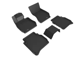 3D MAXpider Kagu Floor Mats For 21-24 Mercedes S-Class (V223) - Black R1 R2