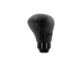 Momo Anatomico Shift Knob - Black Leather, Black Stitching