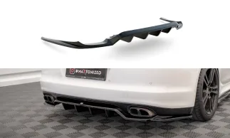 Maxton Design Central Rear Splitter W/Vertical Bars For 970 Porsche Panamera Turbo