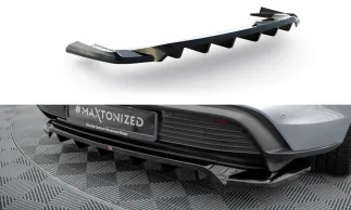 Maxton Design Central Rear Splitter W/Vertical Bars For MK1 Porsche Taycan