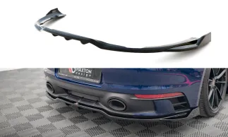 Maxton Central Rear Splitter W/Vertical Bars For 992 Porsche 911 Carrera Aero/GTS(V2)