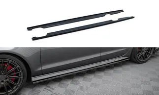 Maxton Design Side Skirt Diffusers For C7 Audi S6 / A6 S-Line Facelift