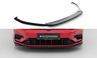Maxton Design Front Splitter For VW MK7.5 Golf R - Gloss Black