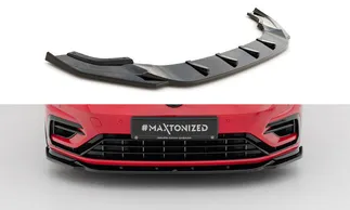 Maxton Design Front Splitter For VW MK7.5 Golf R - Gloss Black