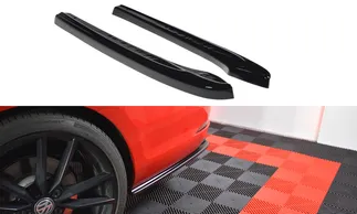 Maxton Design Rear Side Splitters For VW MK7.5 Golf Sportwagen - Gloss Black