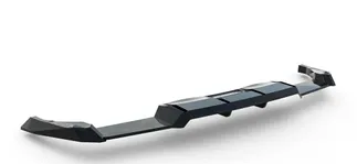 Maxton Design Rear Splitter W/Vertical Bars For MK8 VW Golf R Hatchback (V2)