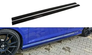 Maxton Design Side Skirts Diffusers For VW MK7 Golf R - Gloss Black