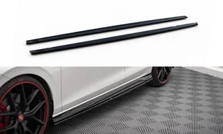 Maxton Design Side Skirts Diffusers For VW MK8 GTI - Gloss Black - V4