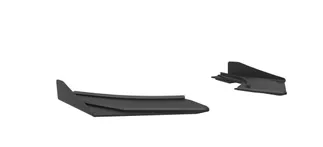 Maxton Design Street Pro Rear Side Splitters + Flaps For 8V Audi S3 Sedan 