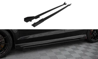 Maxton Design Street Pro Side Skirts Diffusers + Flaps For 8V Audi RS3 Sedan FL (V1)