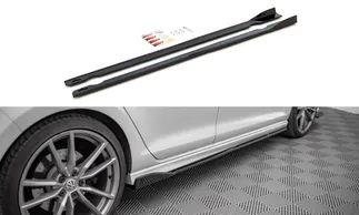 Maxton Design Side Skirts Diffusers For VW MK7 Golf R - Gloss Black