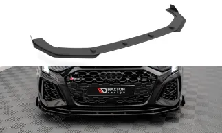 Maxton Design Street Pro Front Splitter + Flaps For 8Y Audi S3 / A3 S-Line (V1)