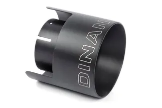 Dinan Double-Walled 4.5" Clamp-On Exhaust Tip (Black Ceramic) - 4.5" Outlet, 3" Inlet