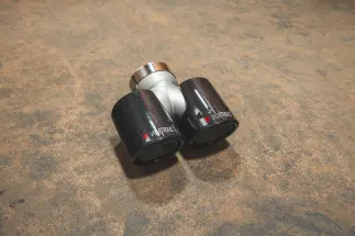 Valvetronic Single to Dual Outlet Carbon Fiber Tip