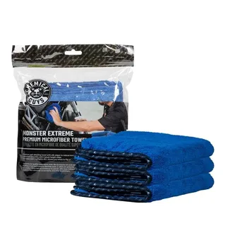 Chemical Guys Monster Extreme Premium Microfiber Towel - 16in x 16in - Blue - 3 Pack
