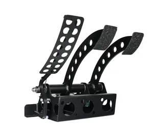 OBP Victory Top Mounted Cockpit Fit 3 Pedal System - Flat Steel Pedals
