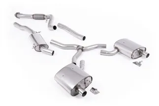 Milltek Catback Exhaust System, For B9.5 Audi A4 Quattro - No Tips